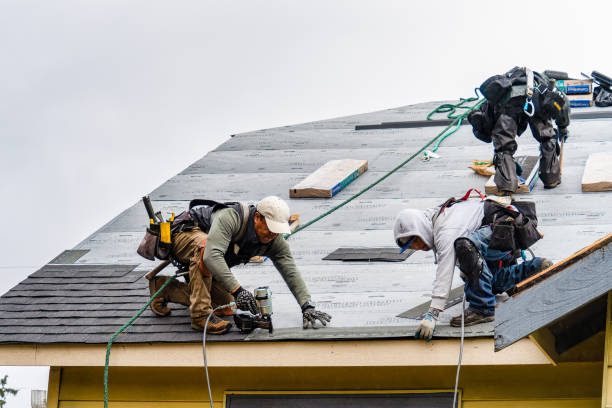 Professional Storm Damage Roof Repair technician working in Brookhaven, NY